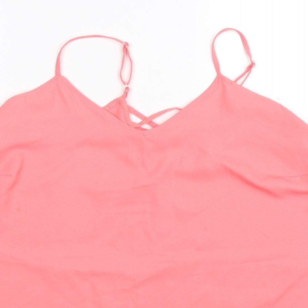 Yours Womens Pink   Basic Tank Size 16