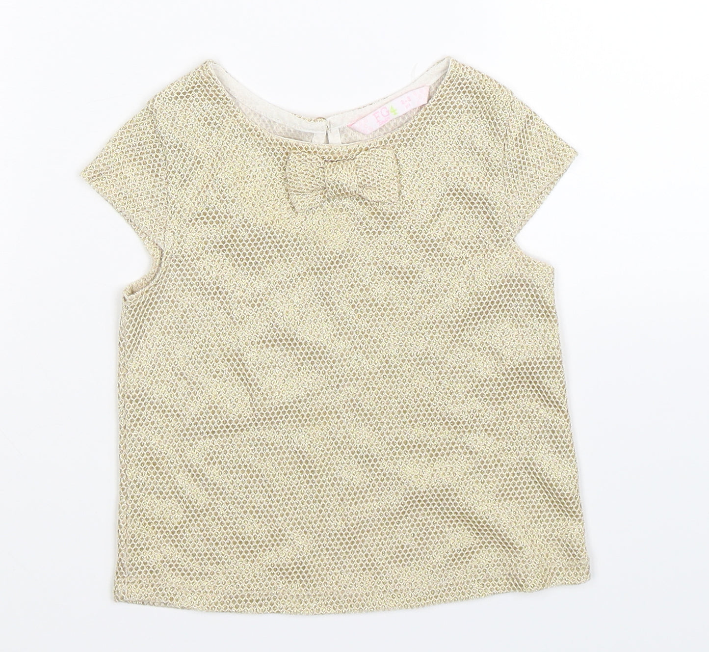 FG4 Girls Gold   Basic T-Shirt Size 2-3 Years