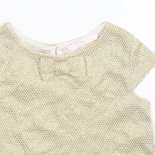 FG4 Girls Gold   Basic T-Shirt Size 2-3 Years