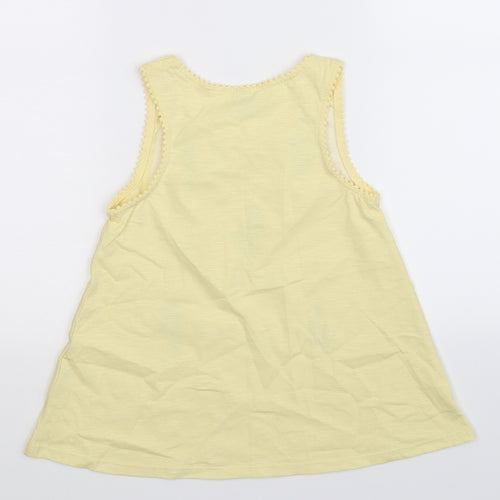 TU Girls Yellow Floral  Tank Dress  Size 7 Years