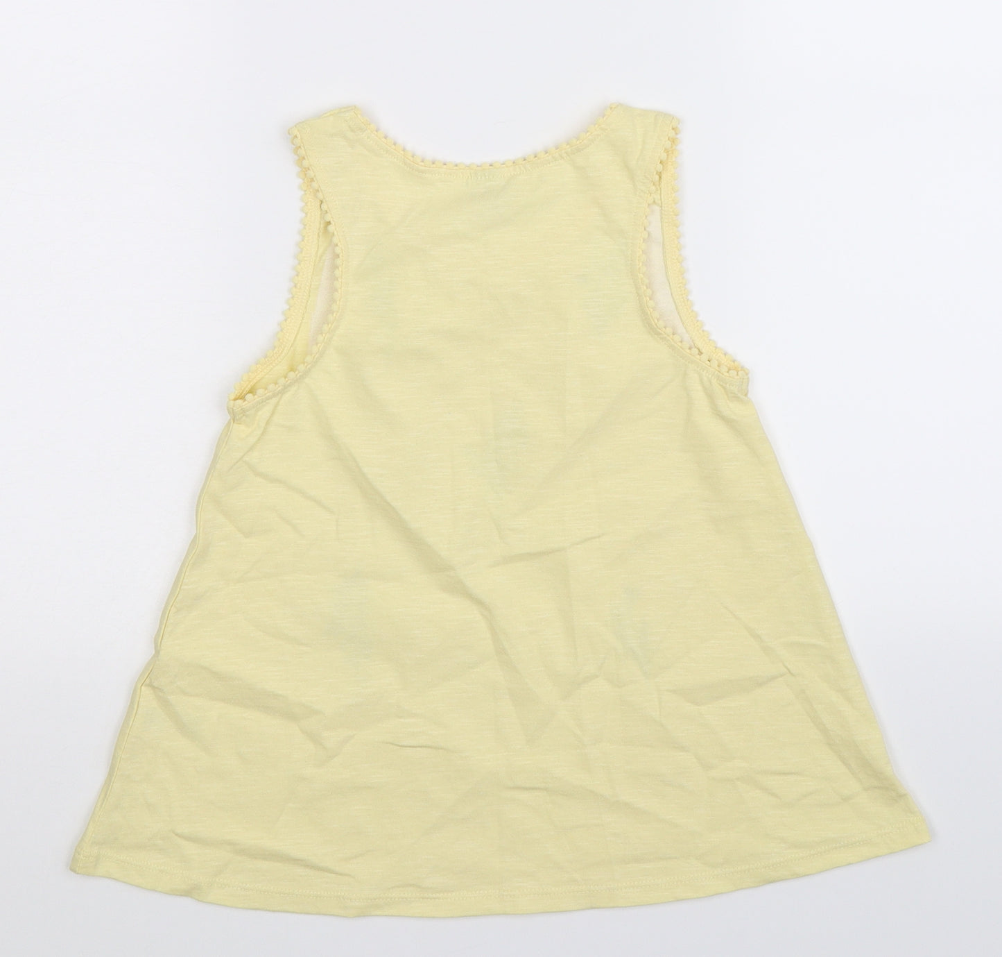 TU Girls Yellow Floral  Tank Dress  Size 7 Years