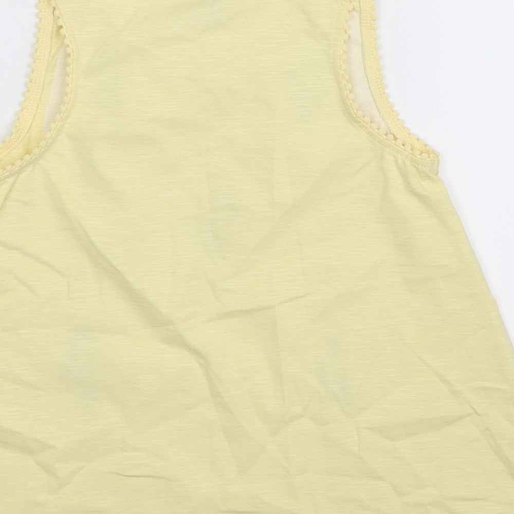 TU Girls Yellow Floral  Tank Dress  Size 7 Years