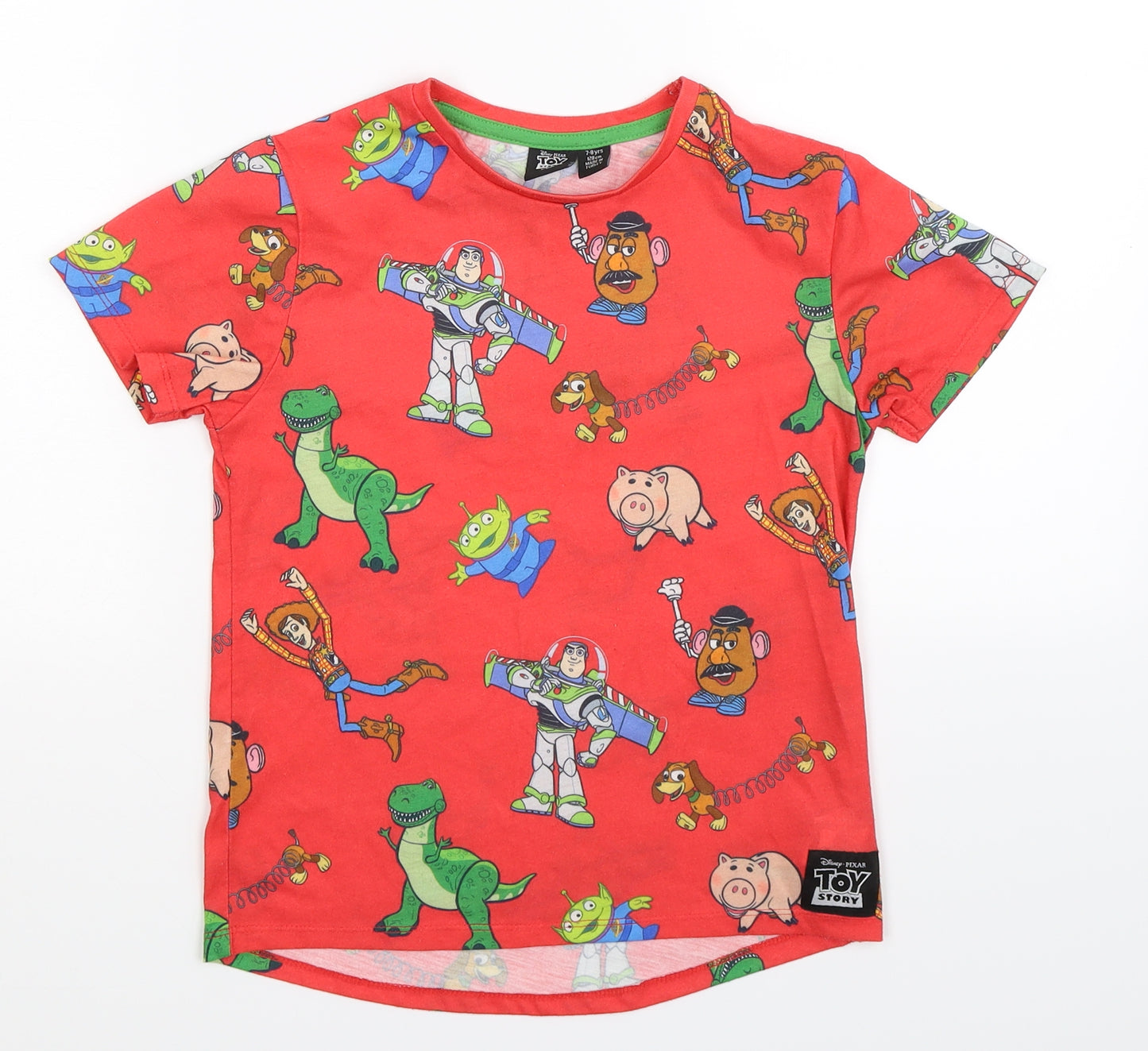 Primark Boys Red   Basic T-Shirt Size 7-8 Years  - Toy Story