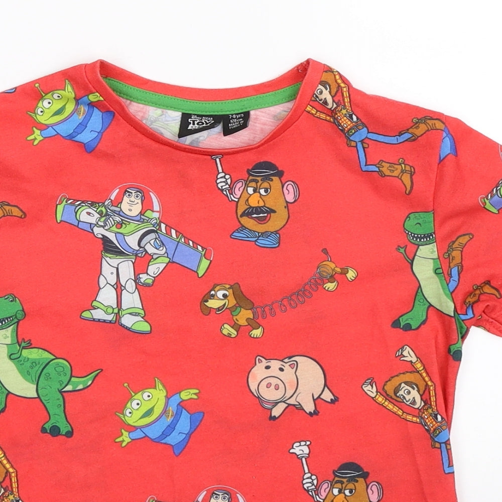 Primark Boys Red   Basic T-Shirt Size 7-8 Years  - Toy Story