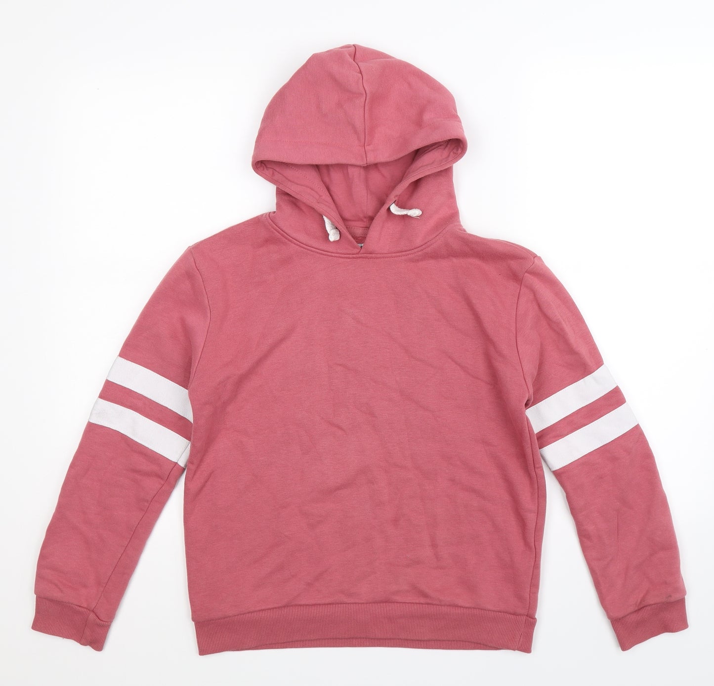 Primark Boys Pink Striped  Pullover Hoodie Size 11-12 Years