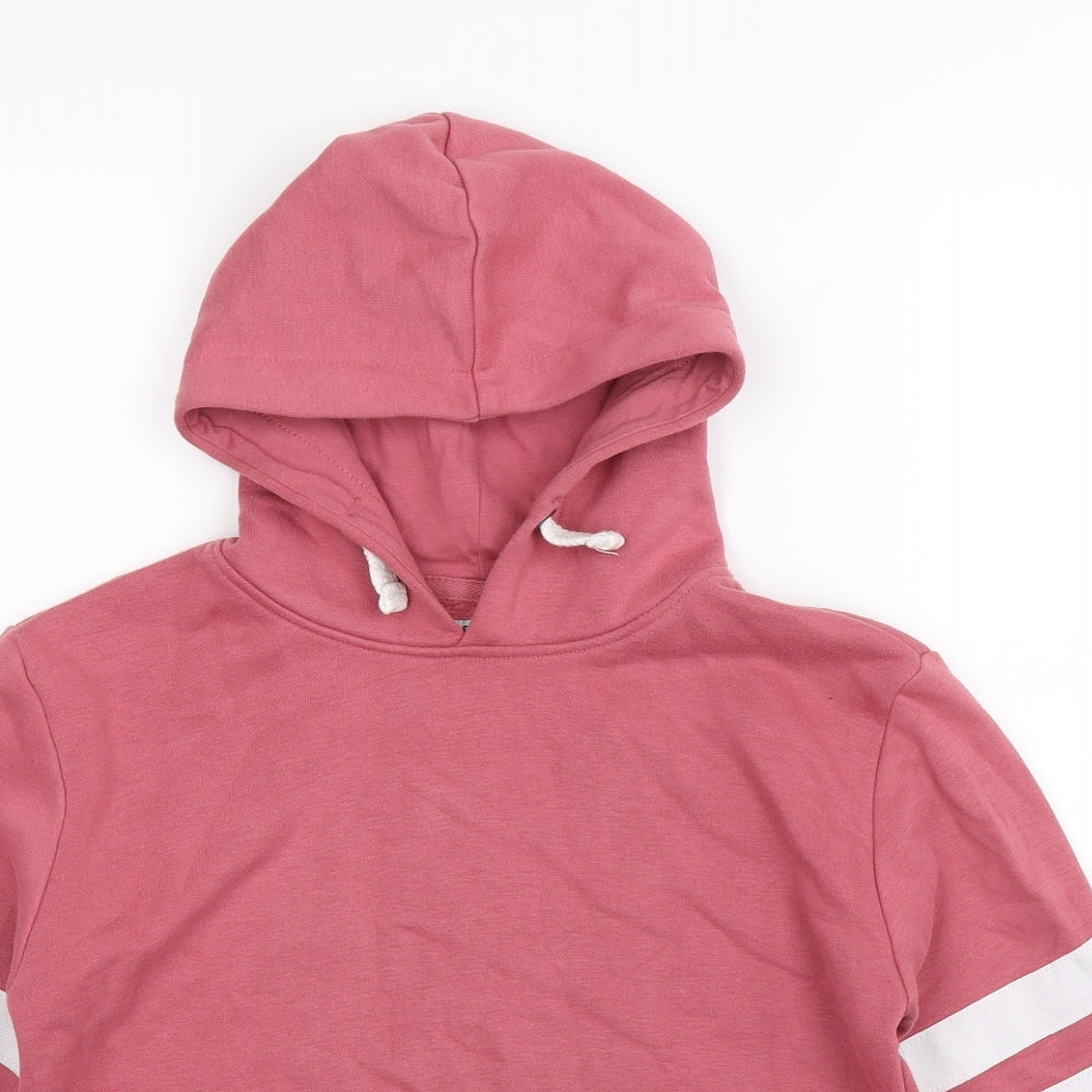 Primark Boys Pink Striped  Pullover Hoodie Size 11-12 Years