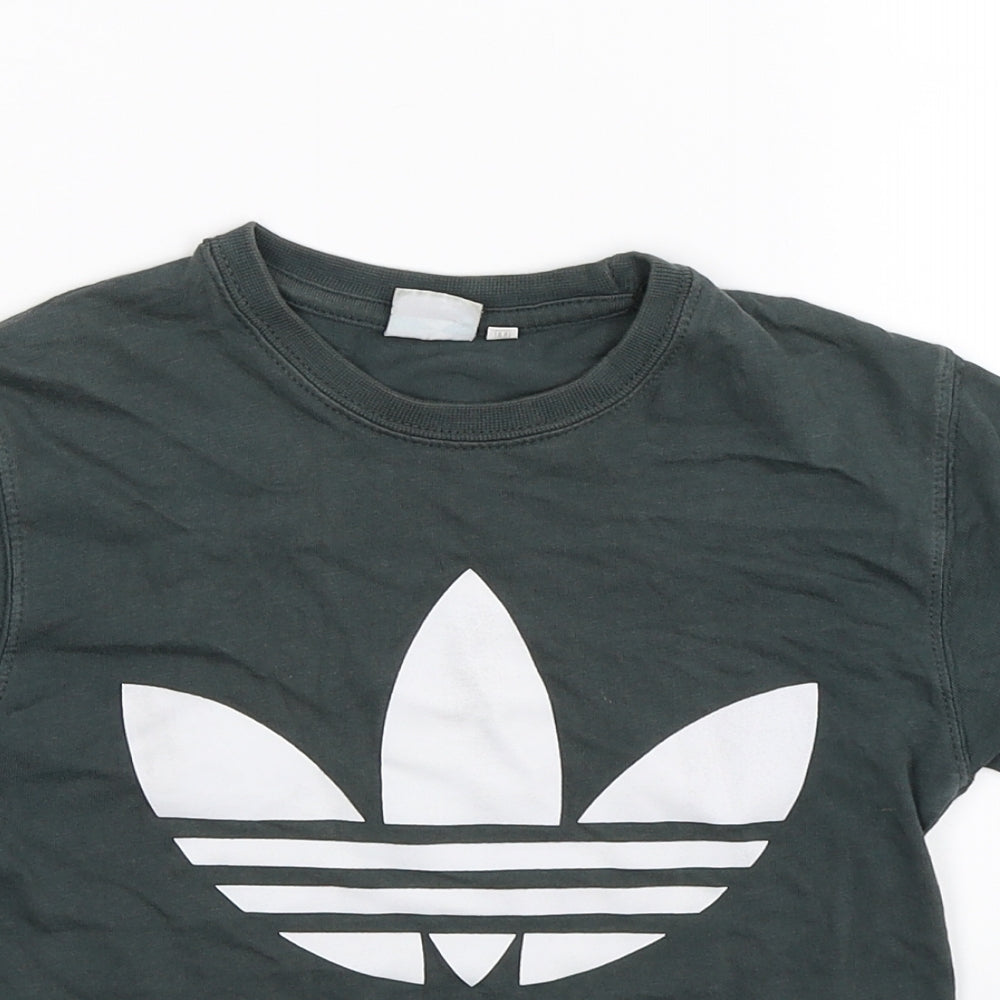 adidas Boys Grey   Basic T-Shirt Size M