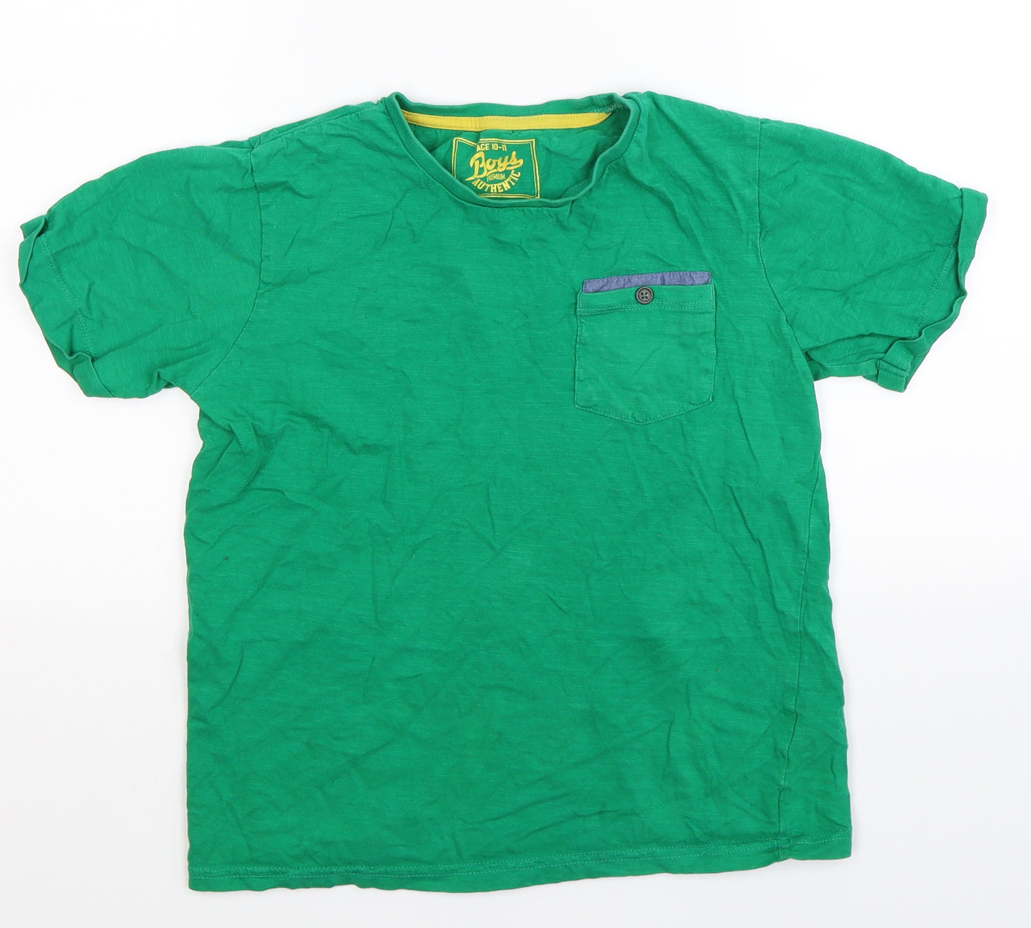 Matalan Boys Green   Basic T-Shirt Size 10-11 Years