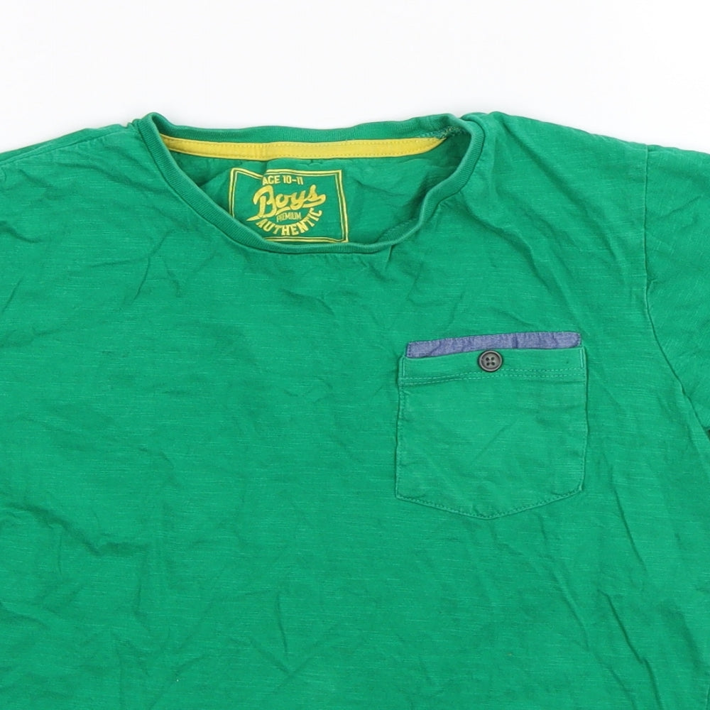 Matalan Boys Green   Basic T-Shirt Size 10-11 Years