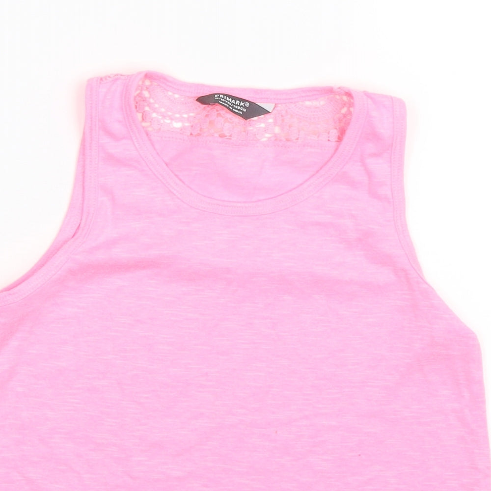 Primark Girls Pink   Basic Tank Size 9-10 Years