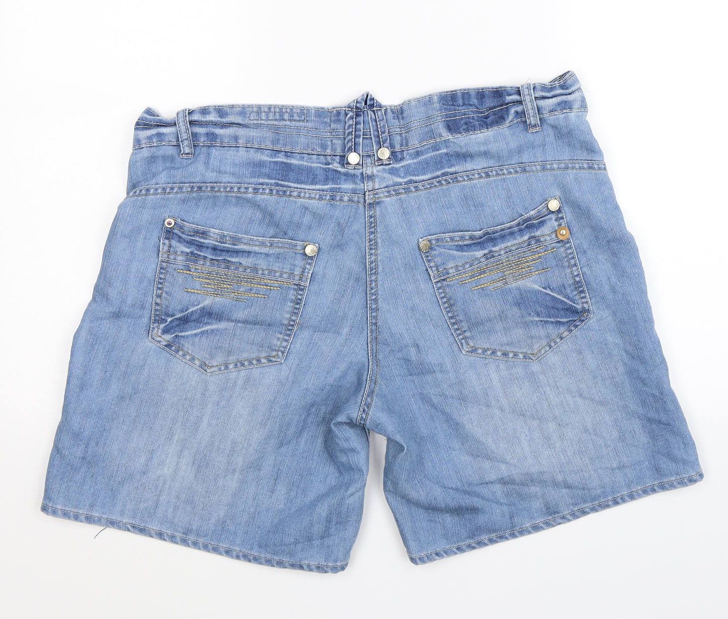 George Womens Blue  Denim Hot Pants Shorts Size 14