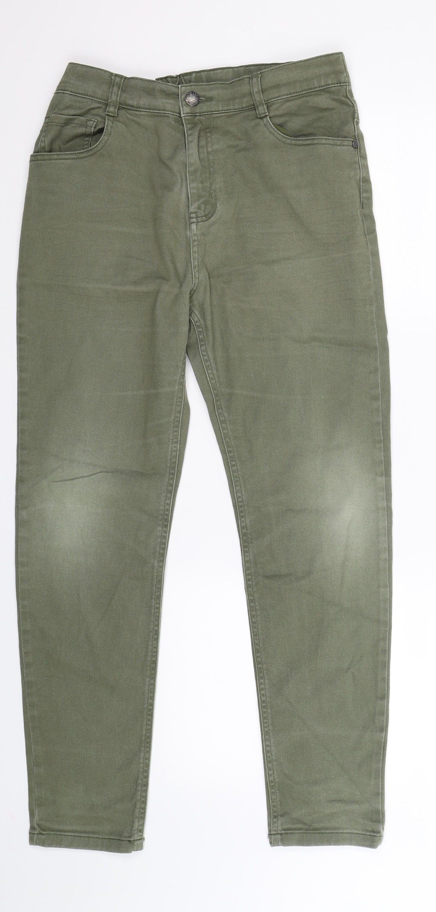 F&F Boys Green  Denim Skinny Jeans Size 13-14 Years