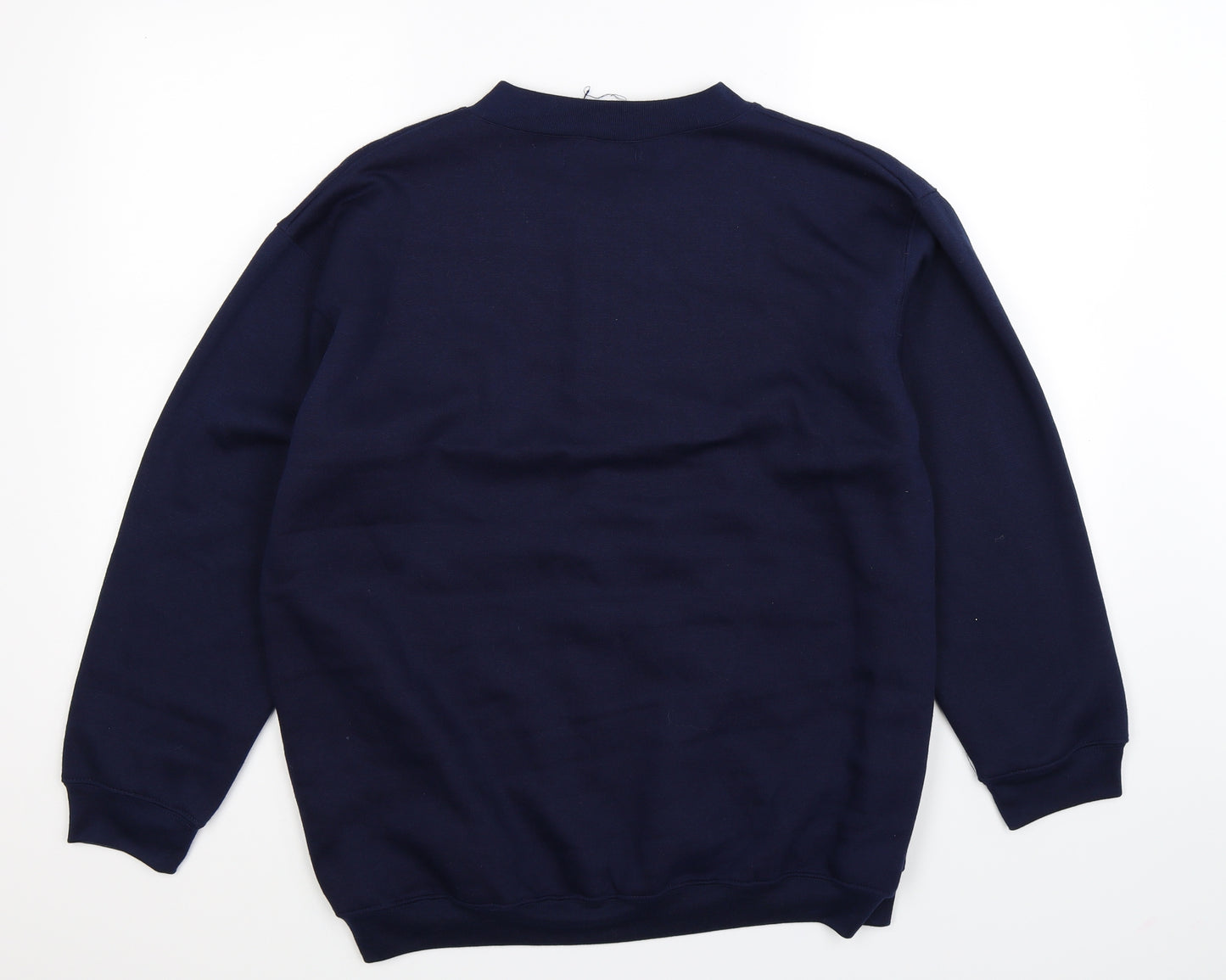 Late Edition Womens Blue Floral  Pullover Sweatshirt Size M  - Oversized