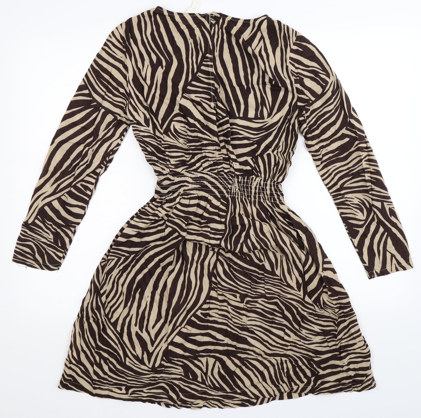 H&M Womens Multicoloured Animal Print  Fit & Flare  Size 4