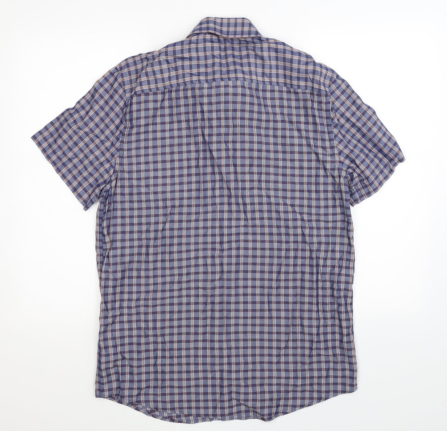 F&F Mens Blue Check   Button-Up Size S