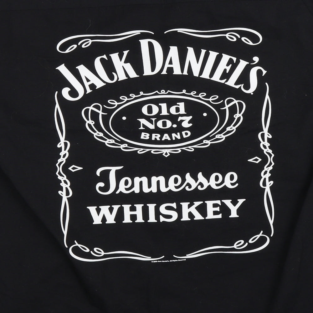 Jack Daniels Mens Black    Button-Up Size M
