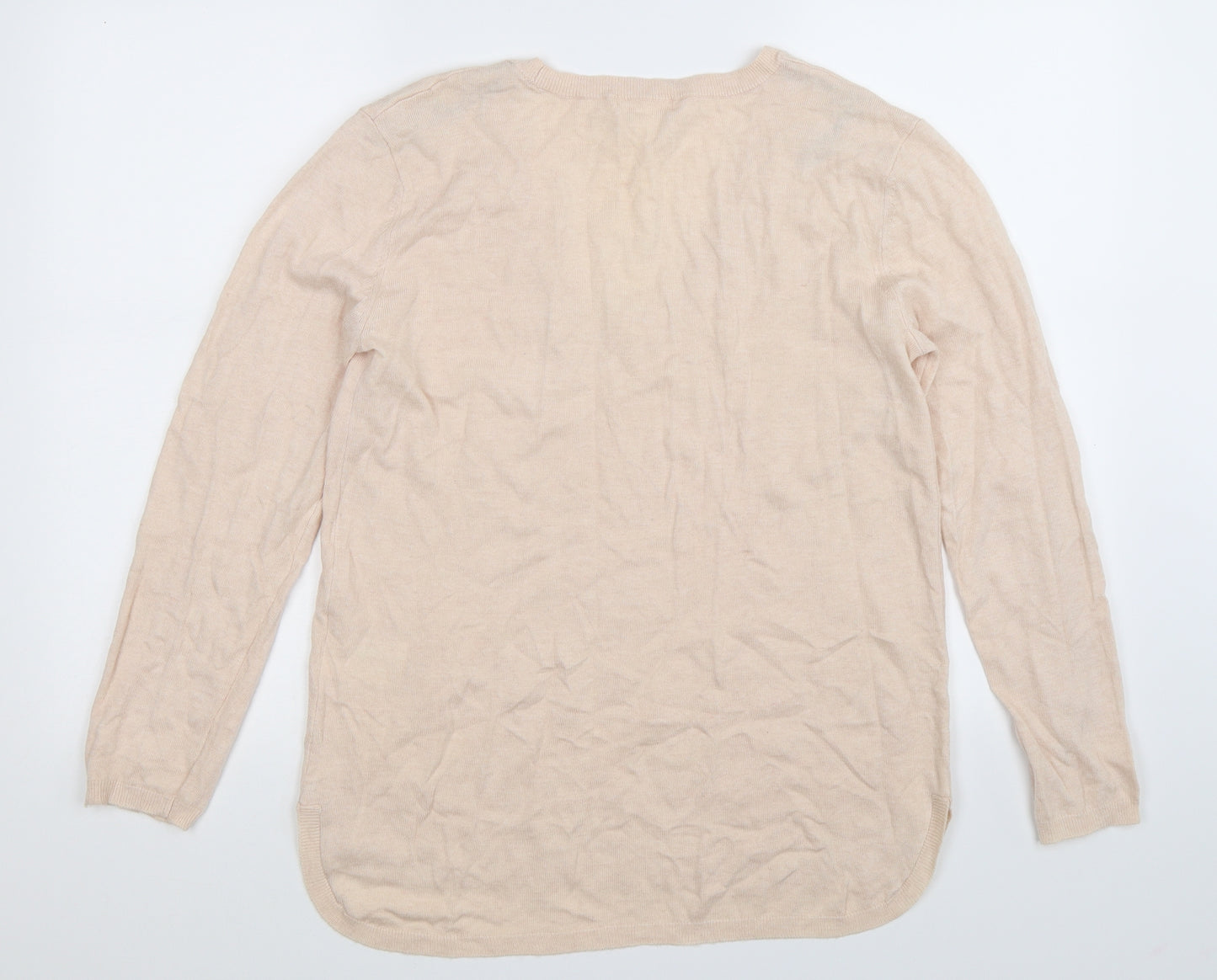 H&M Womens Beige  Knit Pullover Jumper Size S