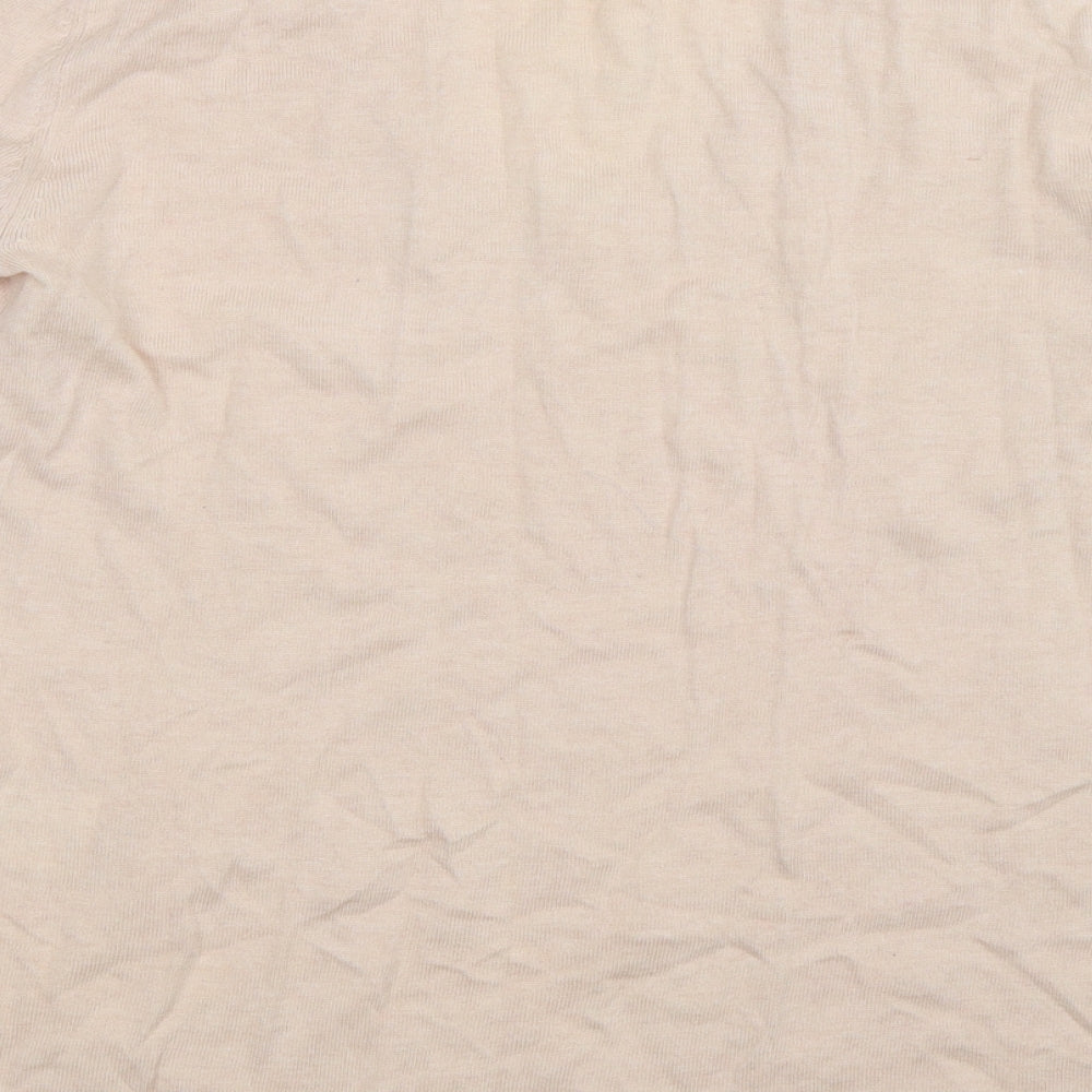 H&M Womens Beige  Knit Pullover Jumper Size S