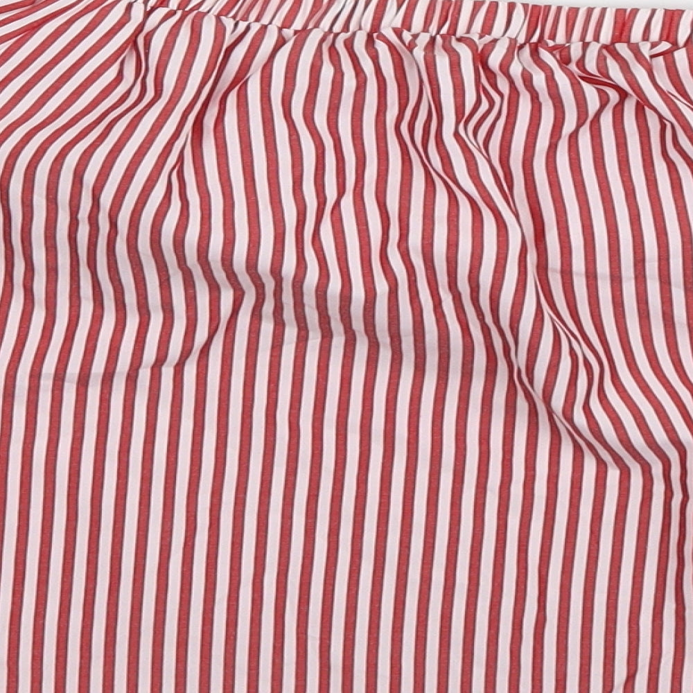 Select Womens Multicoloured Striped  Cropped Blouse Size 14