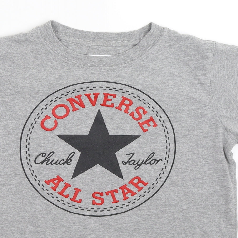 Convers Boys Grey   Basic T-Shirt Size 9-10 Years