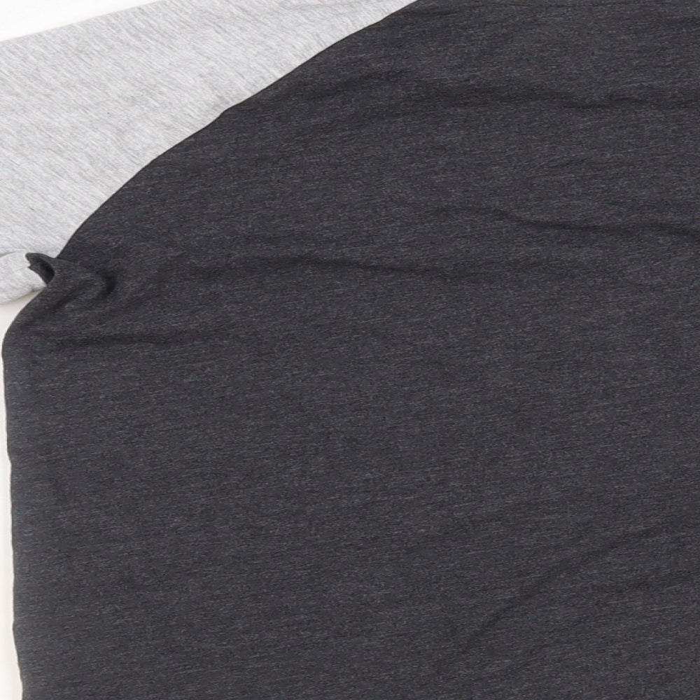 George Boys Grey Solid   Pyjama Top Size 8-9 Years  - Dino snore graphic
