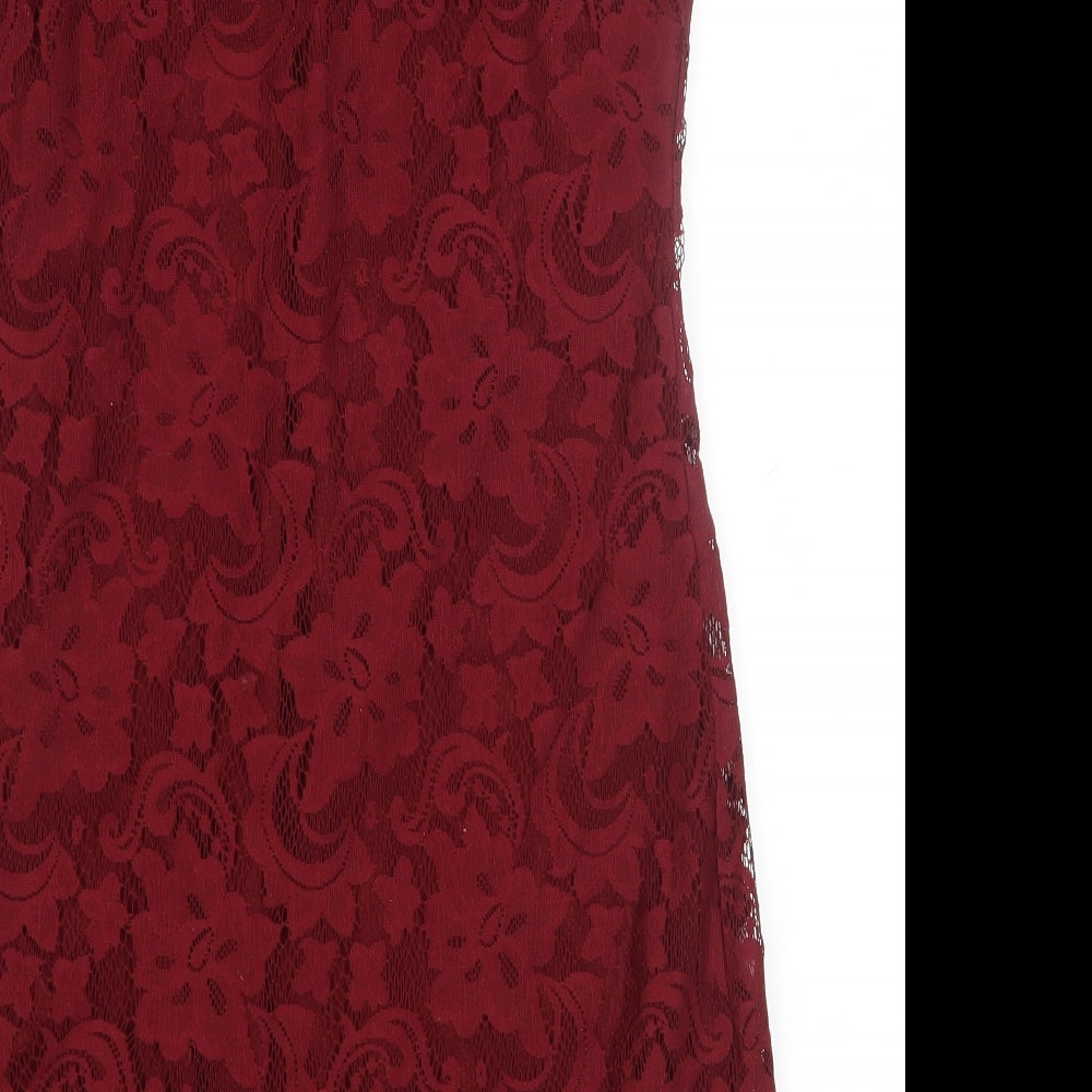 Select Womens Red   Shirt Dress  Size 10