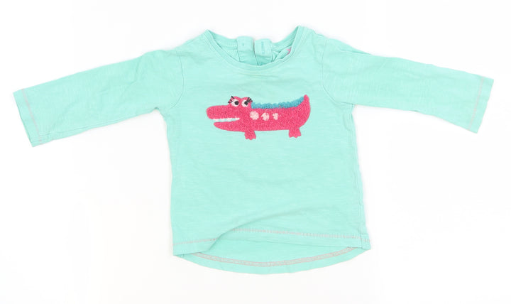NEXT Green Basic T-Shirt Size 9-12 Months - DInosaur