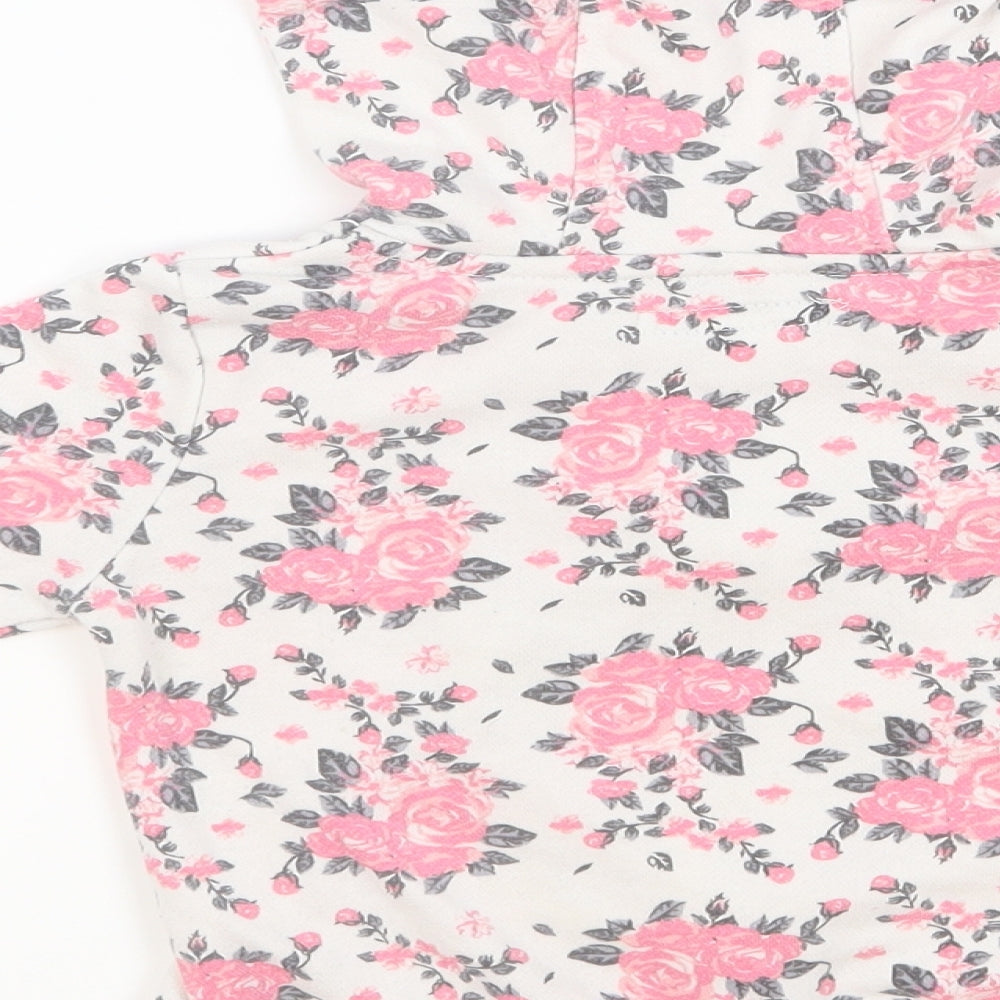 Primark Girls White Floral  Basic Jacket Jacket Size 3-4 Years