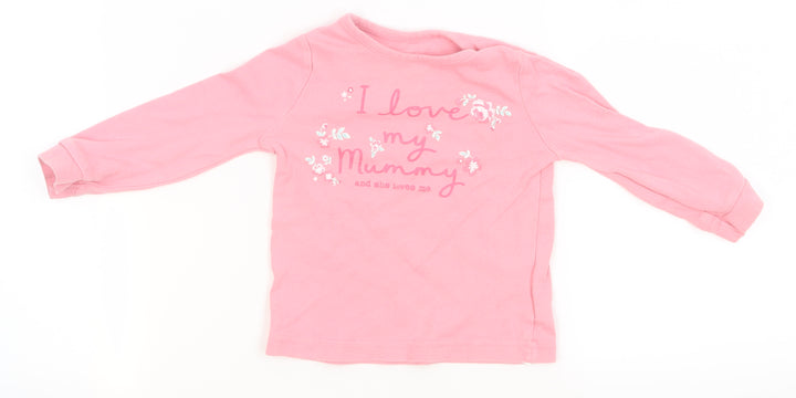 George  Pink   Basic T-Shirt Size 12-18 Months  - I Love Mummy