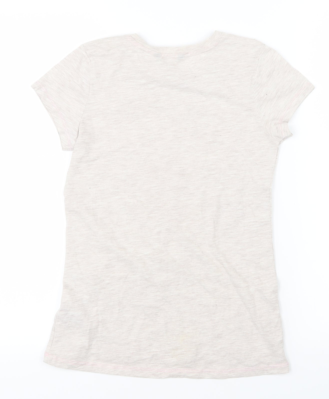 George Girls Grey   Basic T-Shirt Size 9-10 Years  - do what you want heart