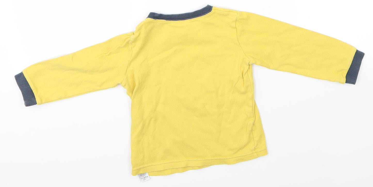 George Boys Yellow   Basic T-Shirt Size 18-24 Months  - batman