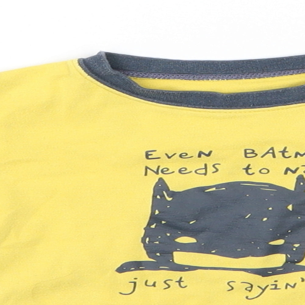 George Boys Yellow   Basic T-Shirt Size 18-24 Months  - batman