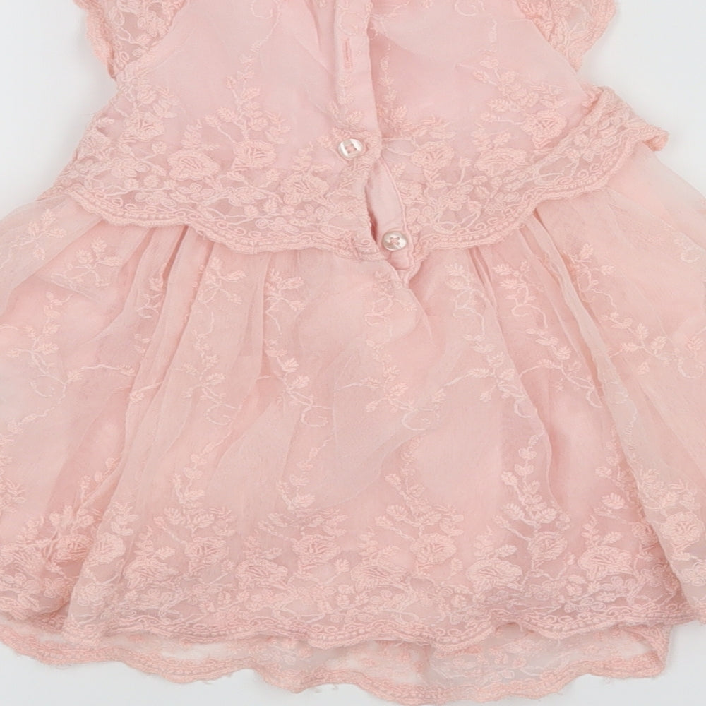 Matalan Girls Pink   Fit & Flare  Size 6-9 Months