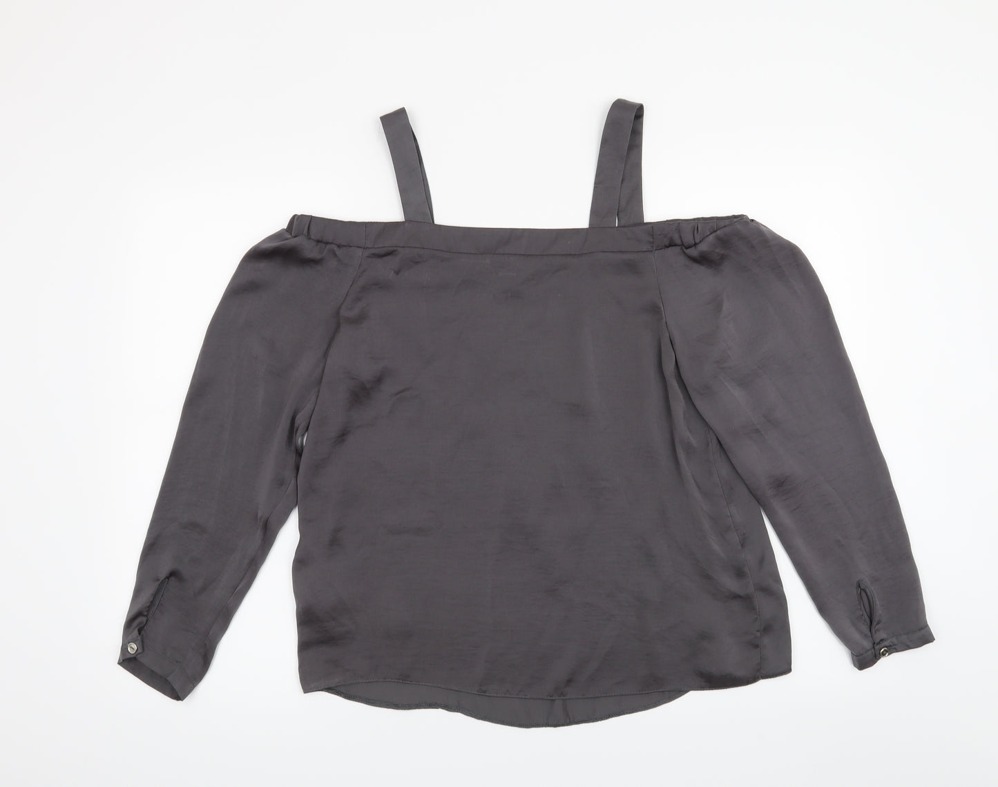 New Look Womens Grey   Basic Blouse Size 12