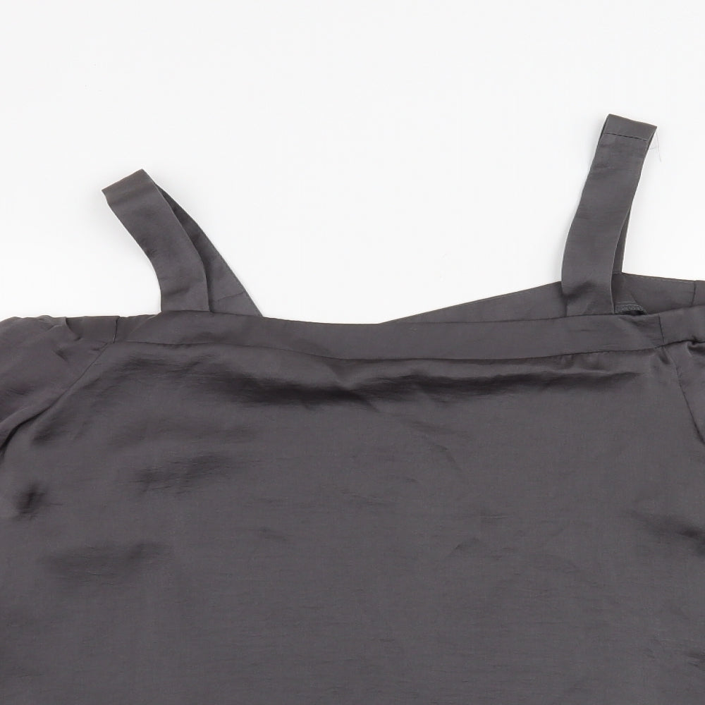 New Look Womens Grey   Basic Blouse Size 12