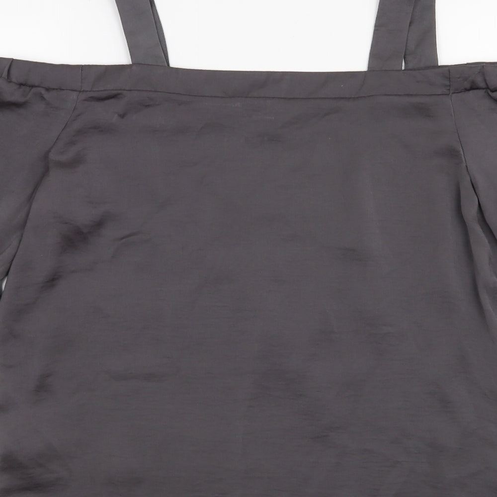 New Look Womens Grey   Basic Blouse Size 12