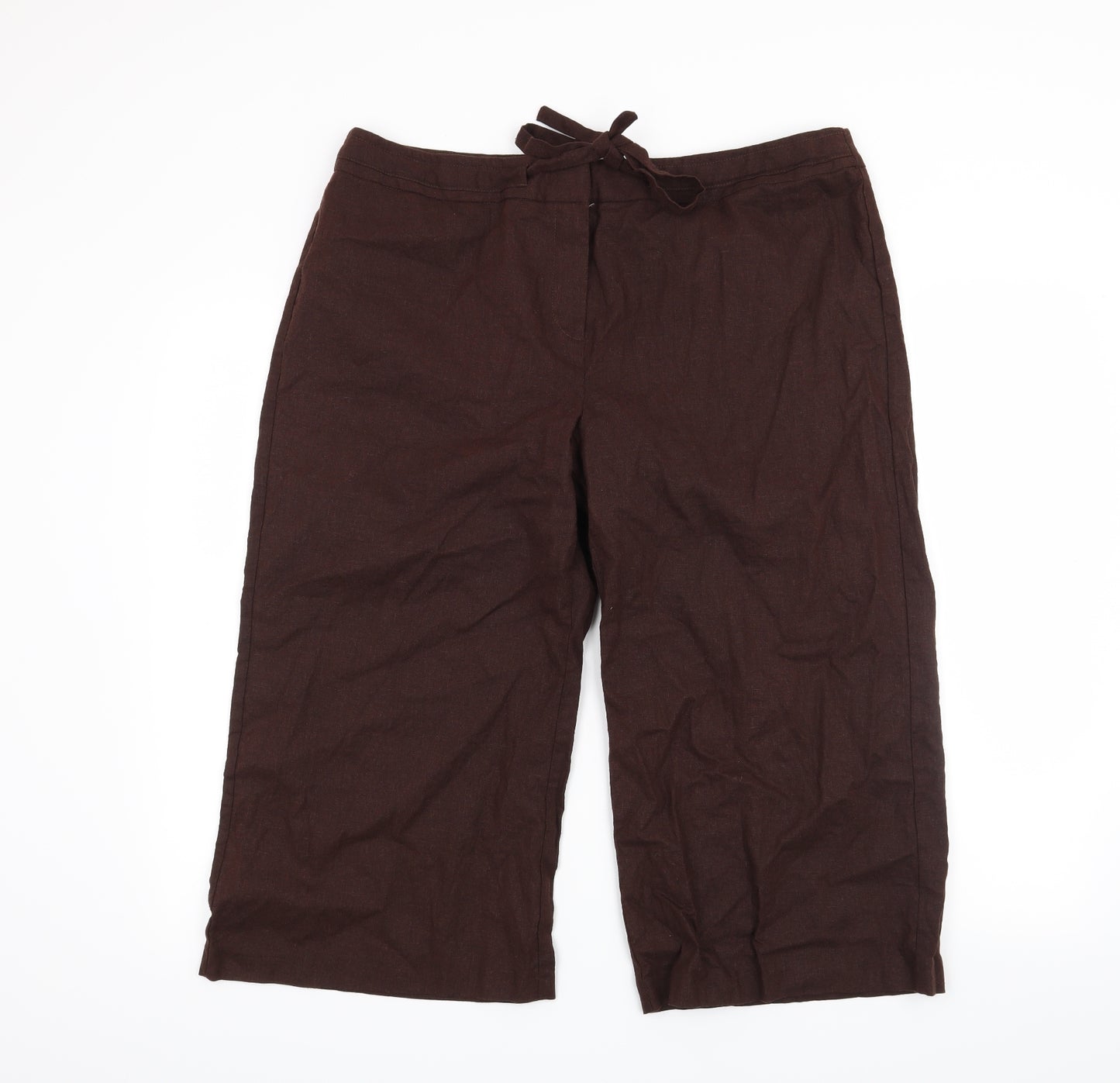 South Womens Brown   Cropped Trousers Size 18 L20 in