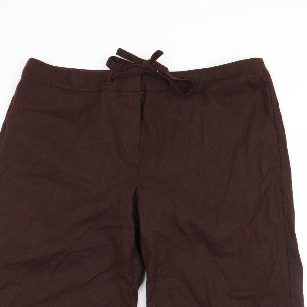 South Womens Brown   Cropped Trousers Size 18 L20 in
