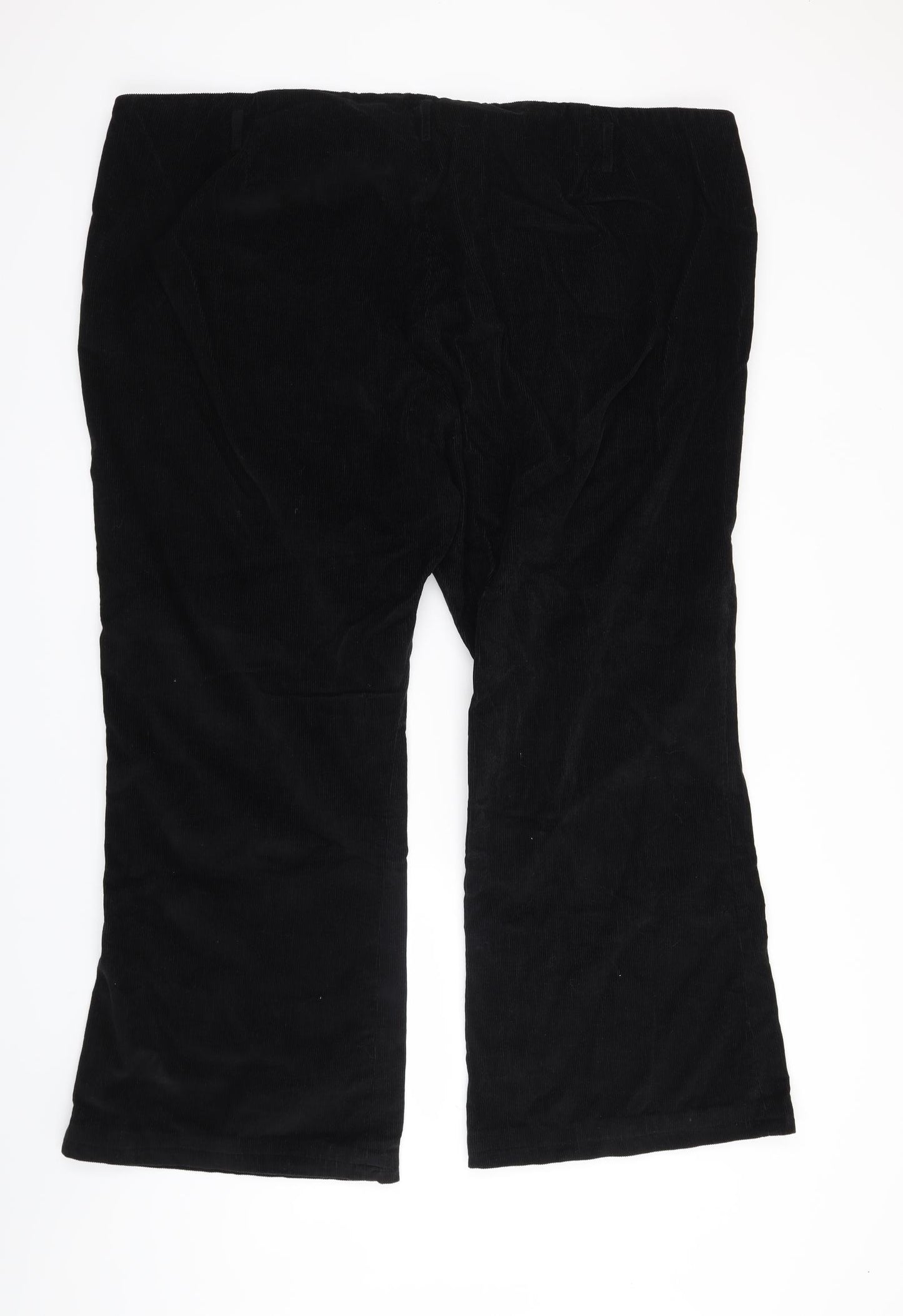 essence Womens Black  Corduroy Trousers  Size 30 L27 in
