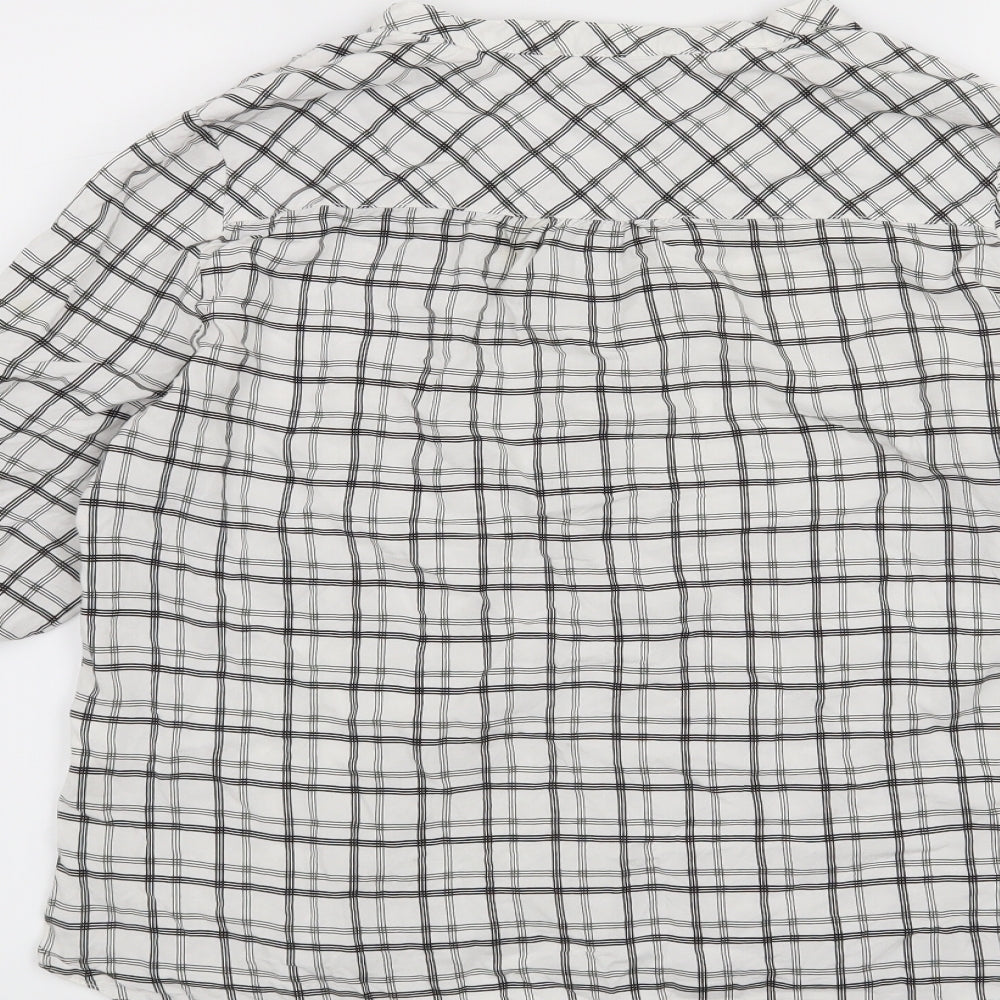 Atmosphere Womens White Check  Basic Blouse Size 14