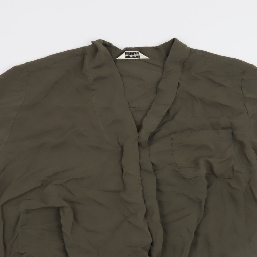 Miss Selfridge Womens Green   Basic T-Shirt Size 12