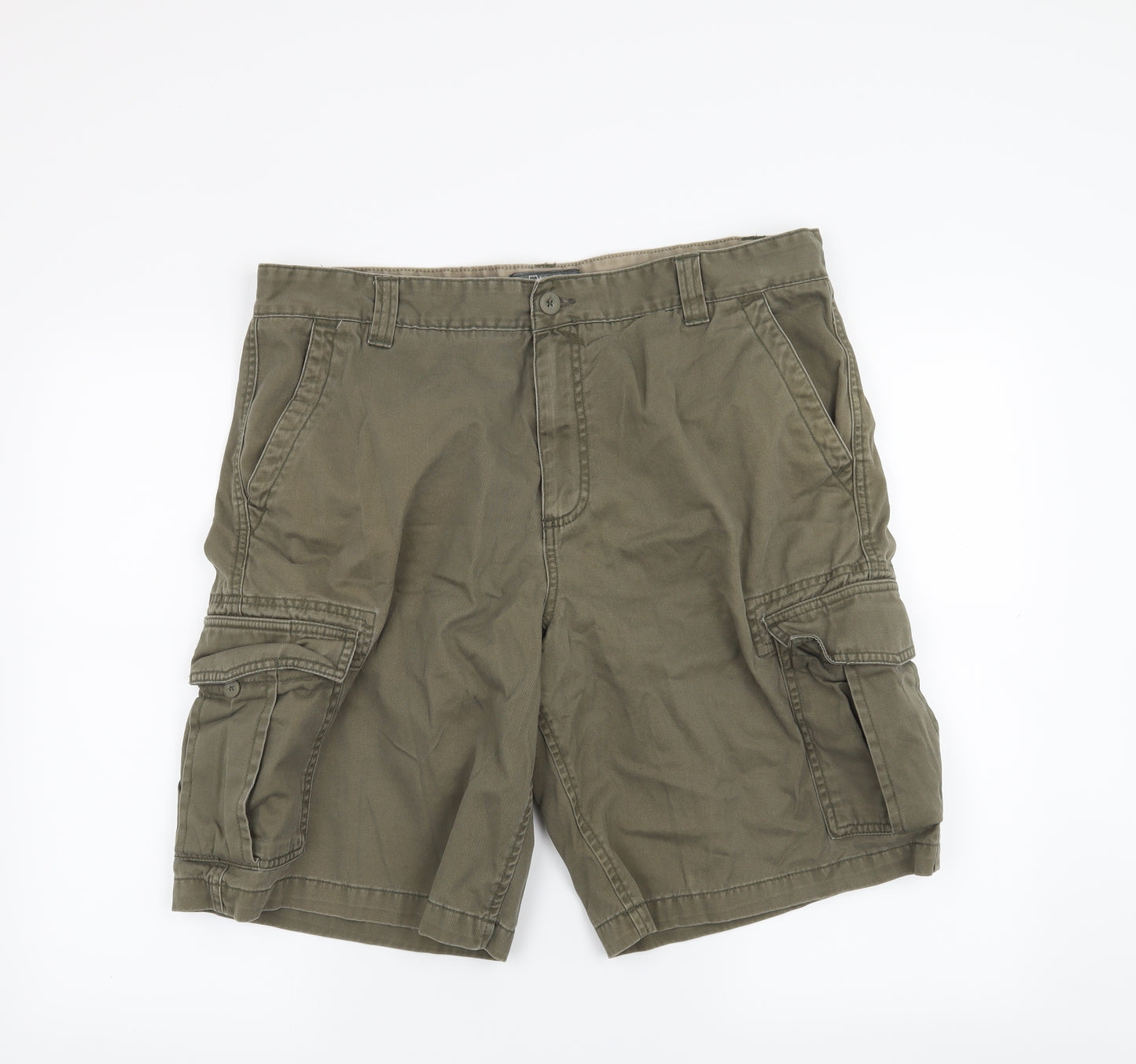 TU Mens Green   Cargo Shorts Size 38 in