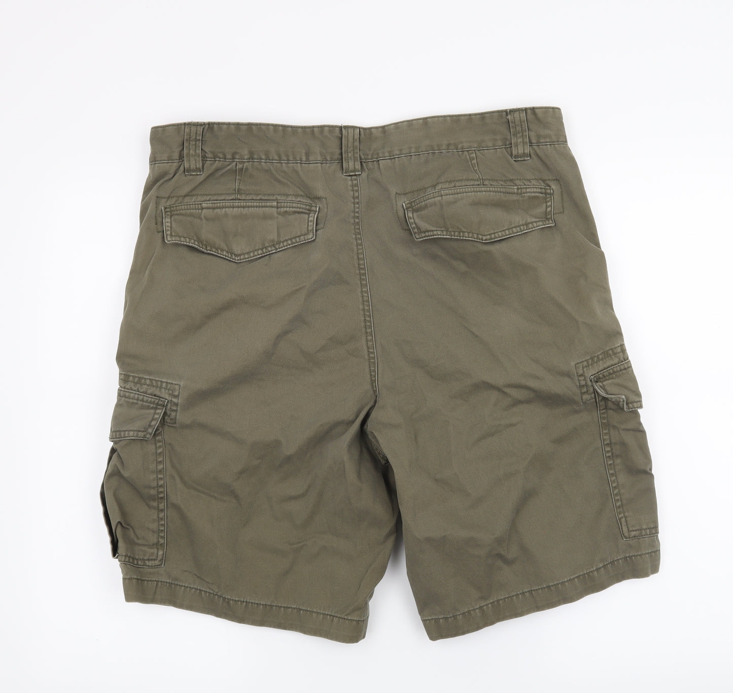 TU Mens Green   Cargo Shorts Size 38 in