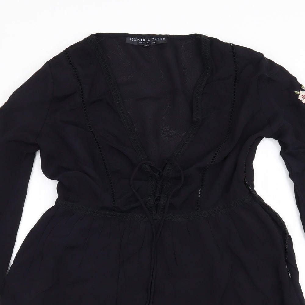 Topshop Womens Black   A-Line  Size 10