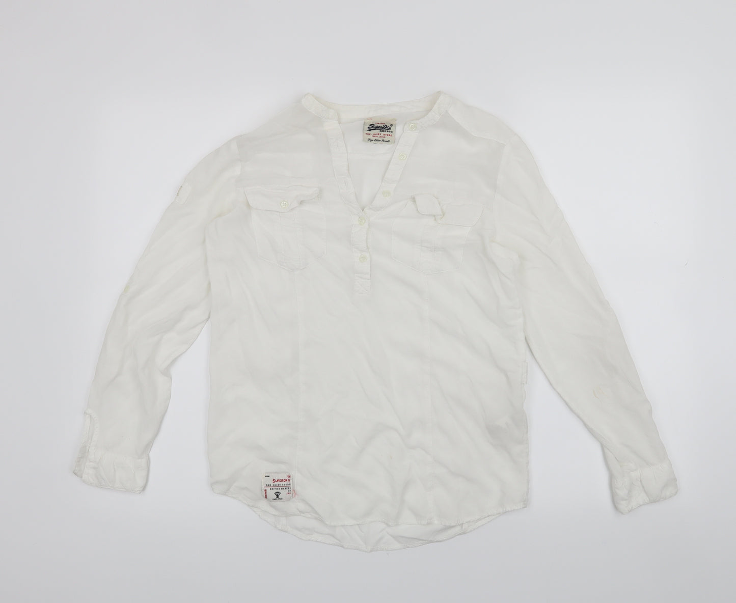 Superdry Womens White   Basic Blouse Size XS