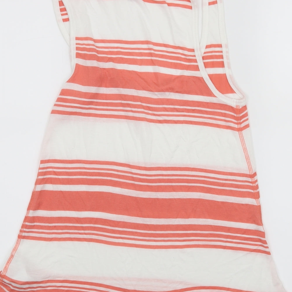 Warehouse Womens Pink Striped  Basic Tank Size 10