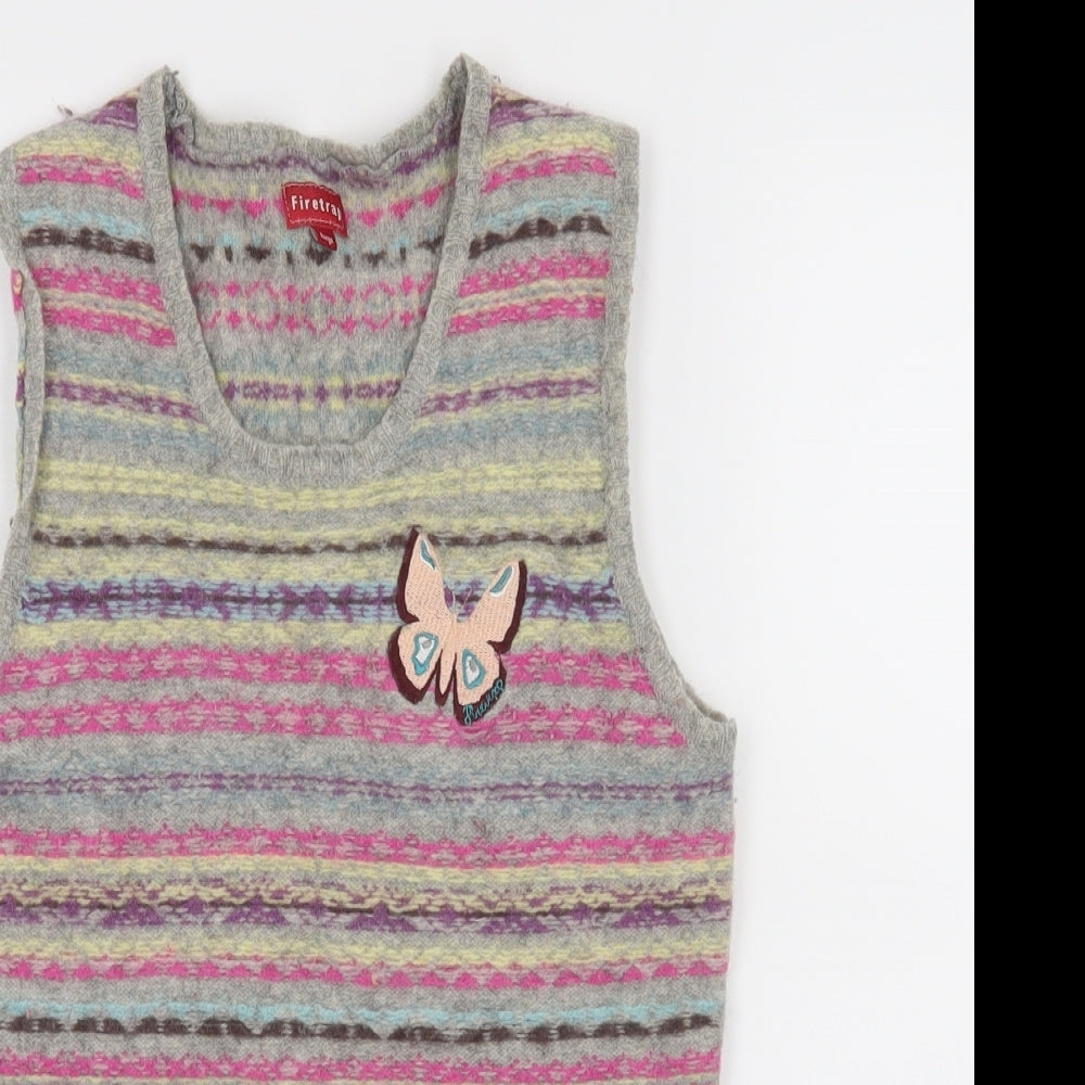 Firetrap Girls Grey   Vest Jumper Size L