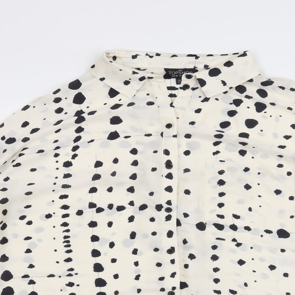 Topshop Womens White   Basic Blouse Size 12