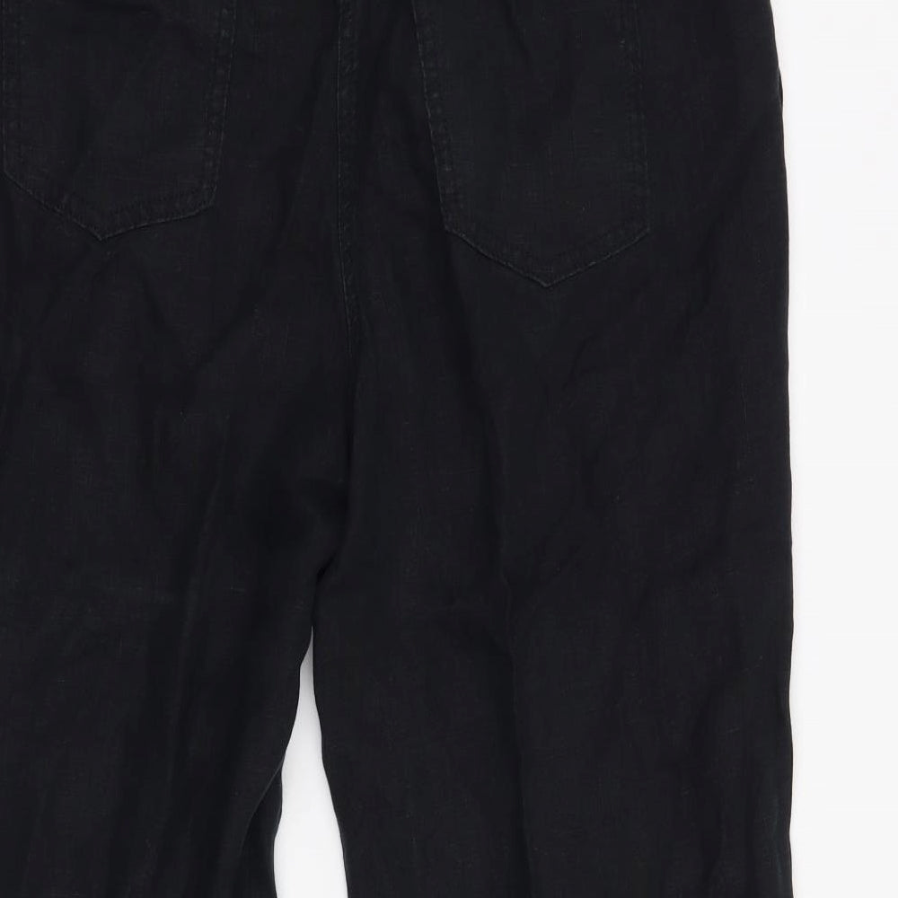 M&S  Womens Black   Cropped Trousers Size 14 L20 in