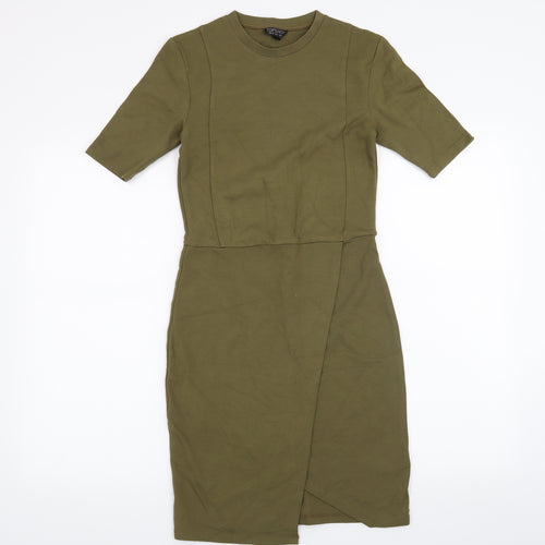Topshop Womens Green   Bodycon  Size 8